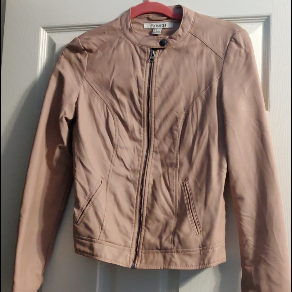 Mauve Faux Leather Forever 21 Jacket